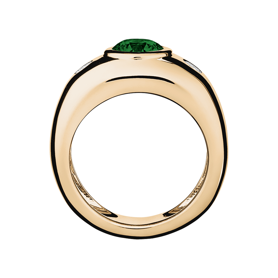 Naples Tourmaline green in Rose Gold