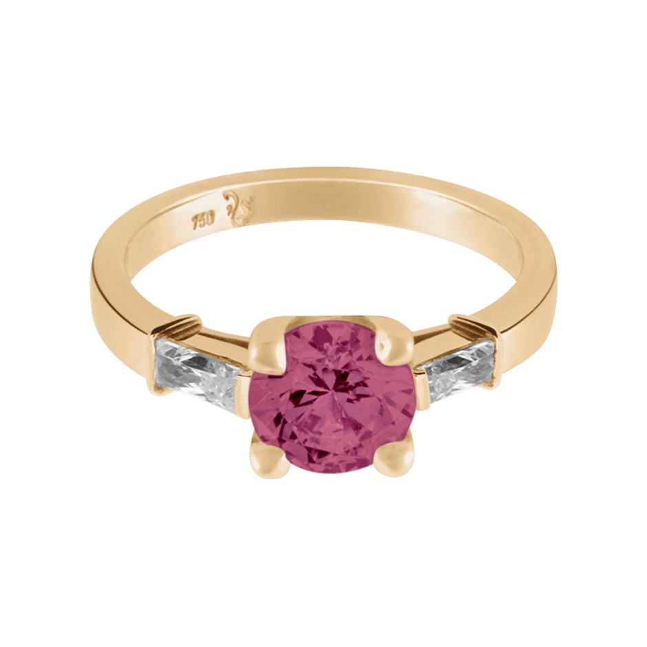 Paris Tourmaline pink in Rose Gold