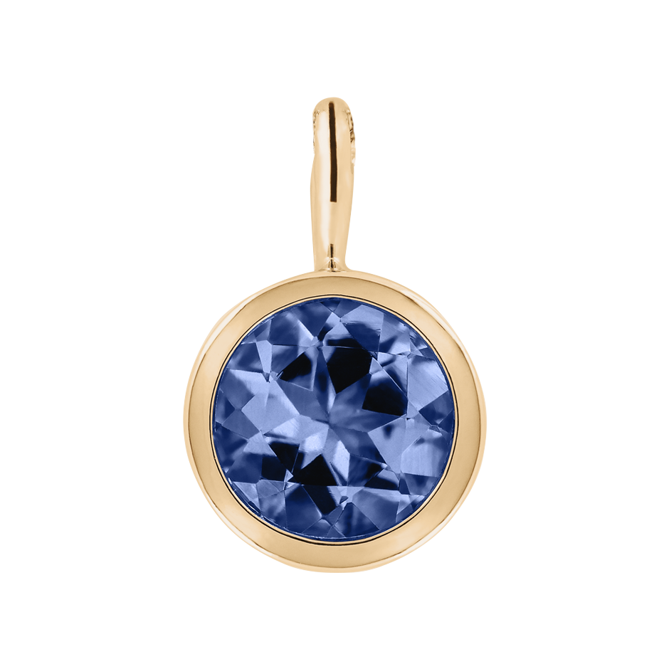 Pendant Bezel Tanzanite blue in Rose Gold