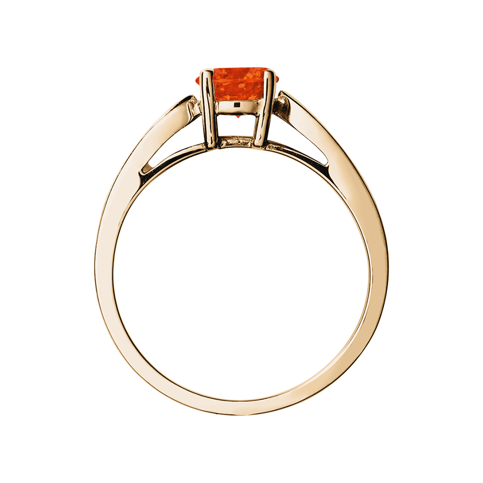Vancouver Fire Opal orange in Rose Gold