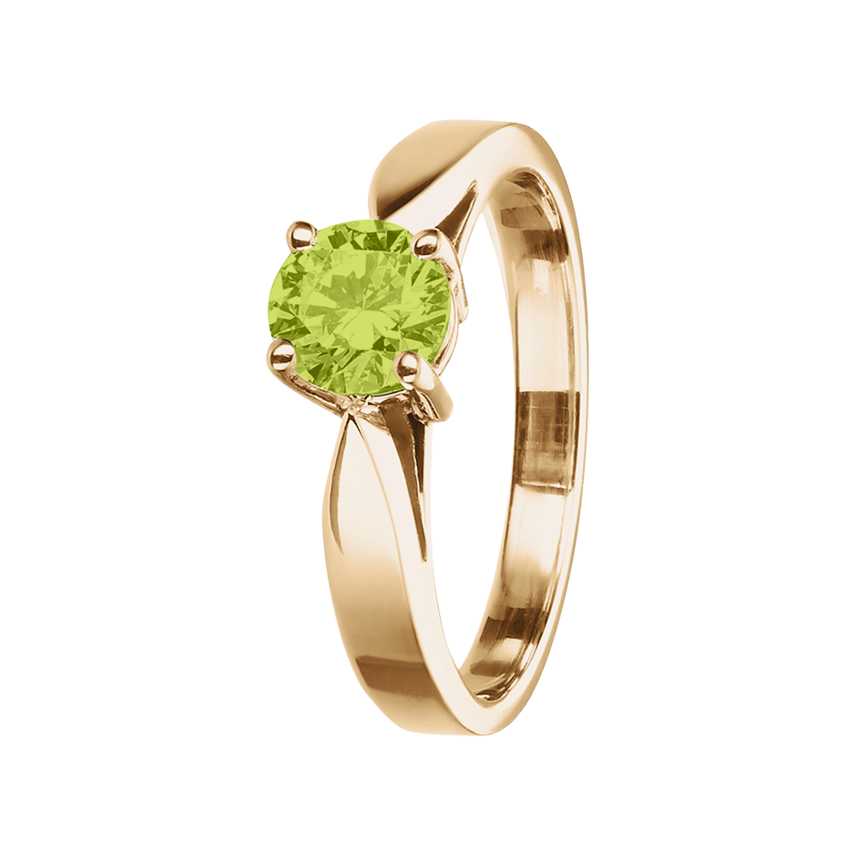 Vancouver Peridot green in Rose Gold