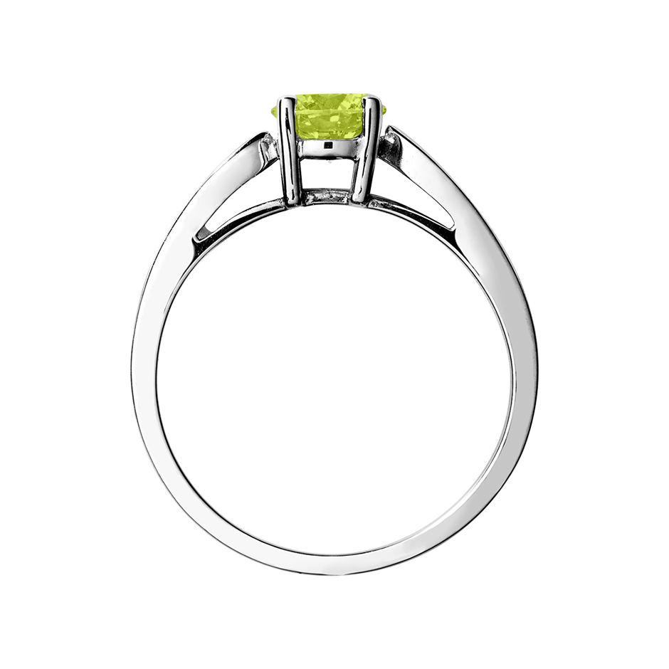 Vancouver Peridot green in White Gold