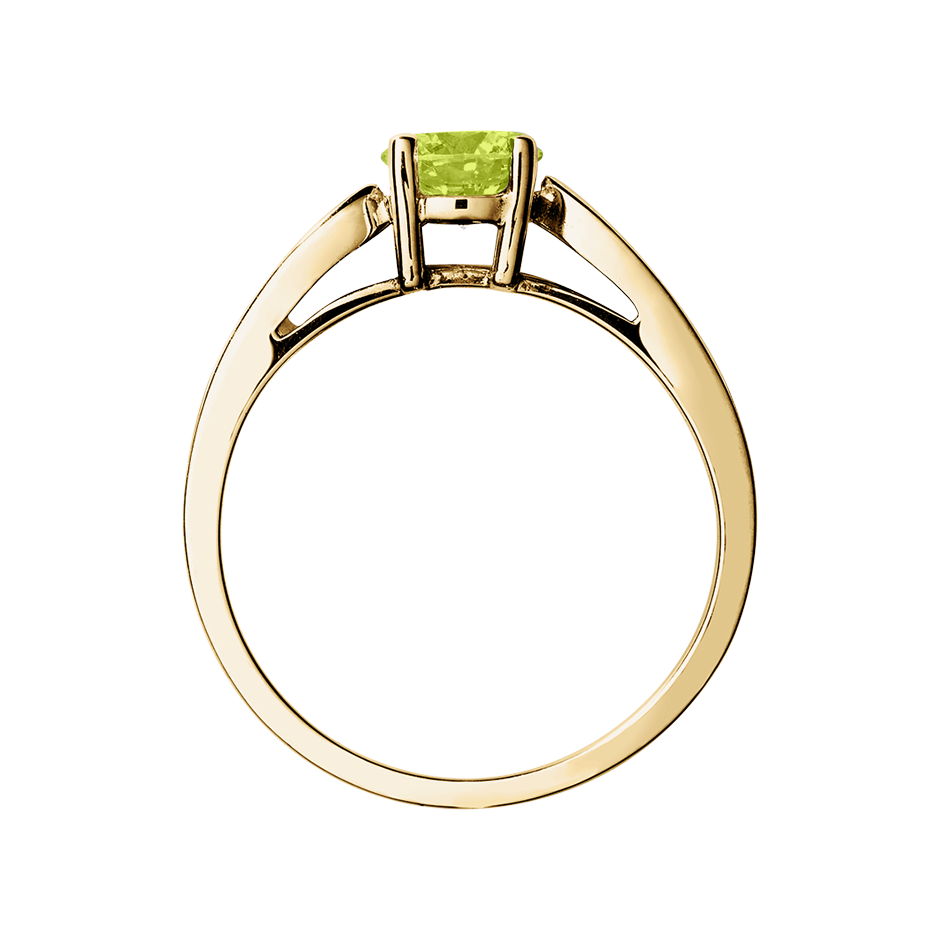 Vancouver Peridot green in Yellow Gold
