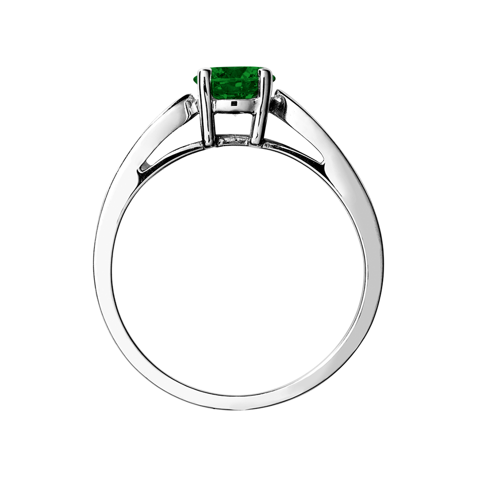 Vancouver Tourmaline green in White Gold