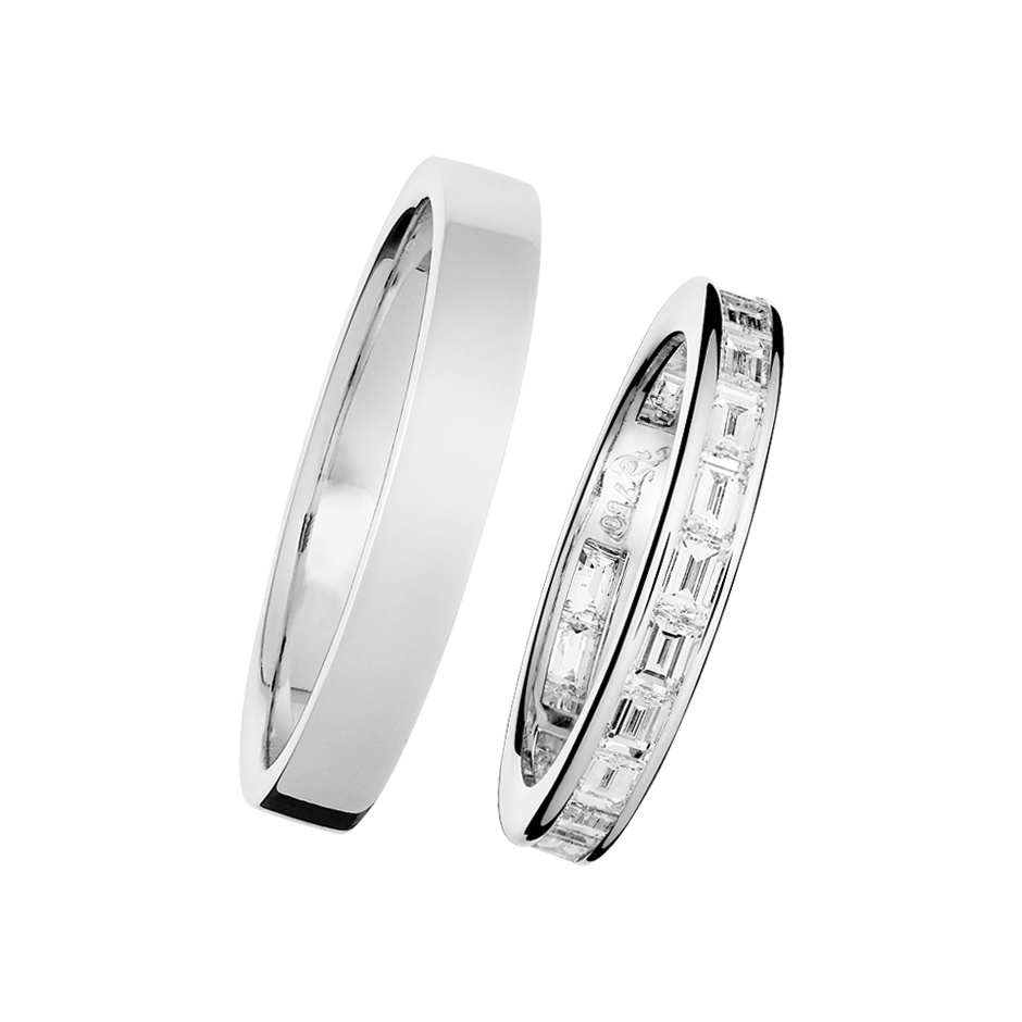 Wedding Rings with Eternity Ring Nice in Platinum