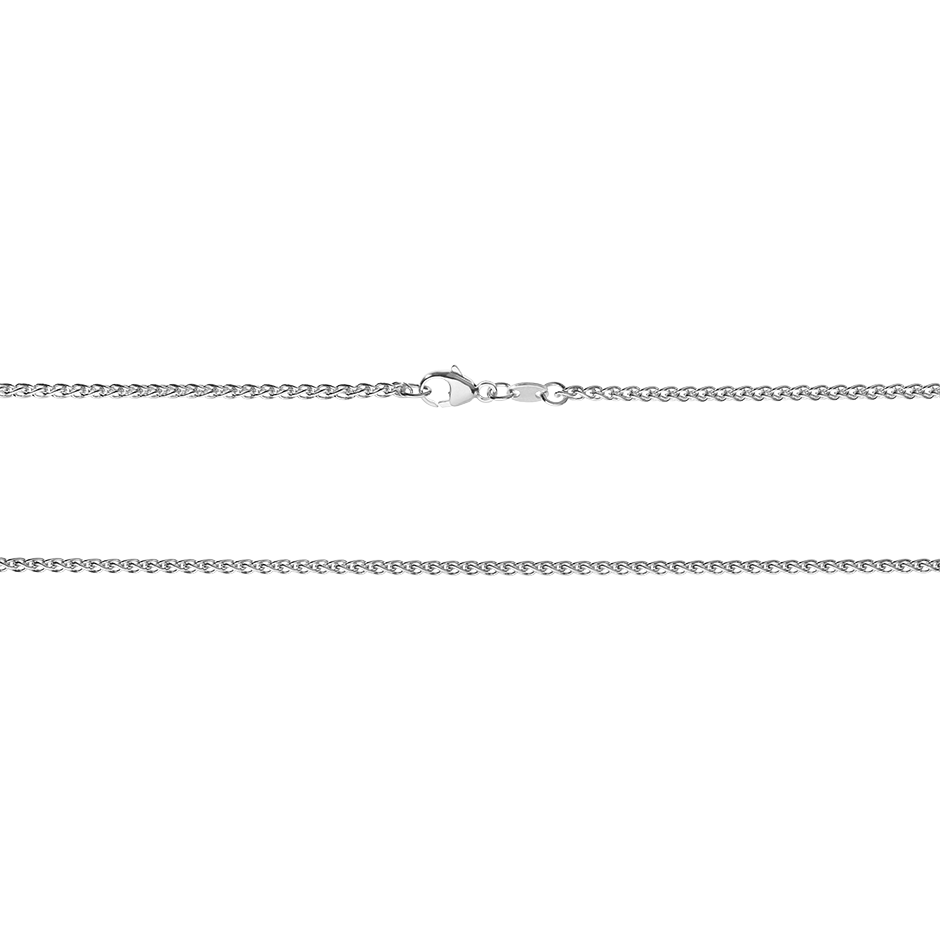 Wheat Chain Necklace in White Gold